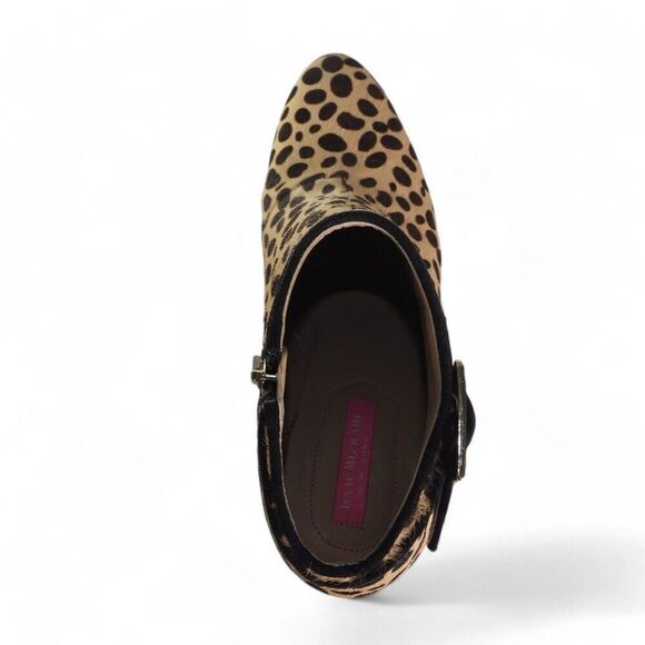 Isaac Mizrahi Leopard Print Pony Hair Wedge Ankle Booties Women's 8.5 - Picture 9 of 12